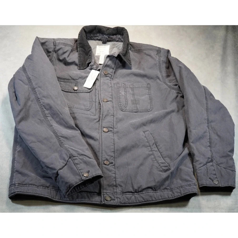NEW American Eagle Mens Gray Cotton Workwear Jacket XL‎ Quilted Lining Pockets
